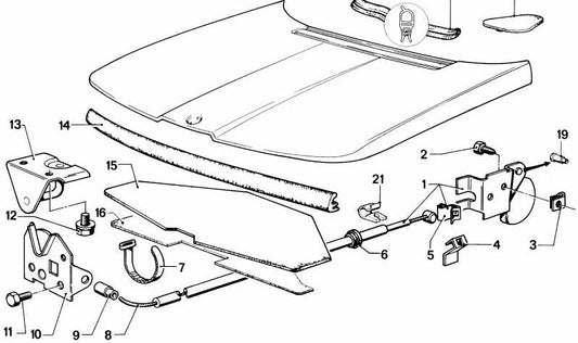 Acolchado Amortiguador para BMW E12 (OEM 51481848366). Original BMW