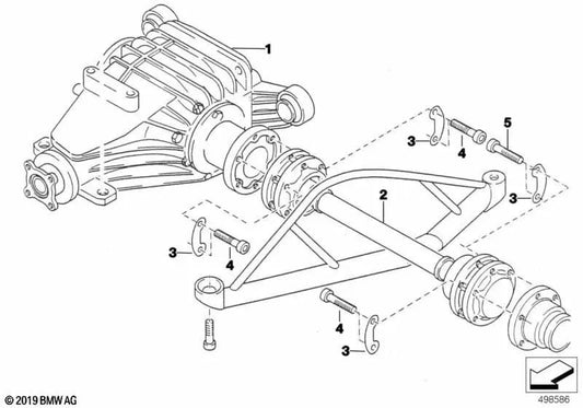 Soporte derecho para BMW F07, F10, F11, F06, F12, F13, F01N, F02N (OEM 33102486065). Original BMW.