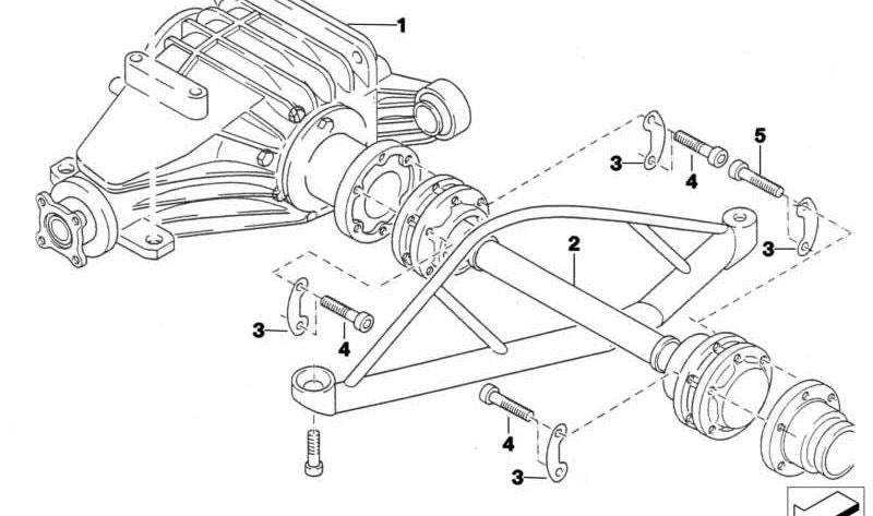 Diferencial trasero con bloqueo OEM 33102271994 para BMW (E46, E90, E92, E93, F30, F32). Original BMW.