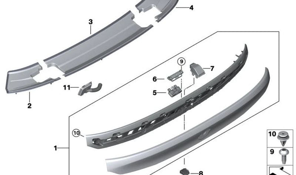 Tapón embellecedor OEM 51627483596 para BMW G32 (Serie 6 Gran Turismo). Original BMW.