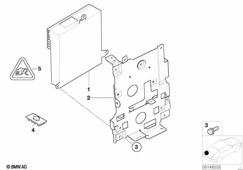 Amplificador Sistema Hifi para BMW X5 E53 (OEM 65128379376). Original BMW