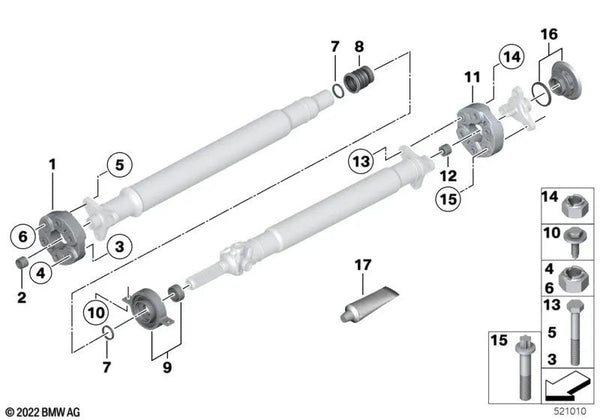 Disco de junta para BMW G42, G20, G21, G28, G22, G23, G26 (OEM 26118845528). Original BMW.