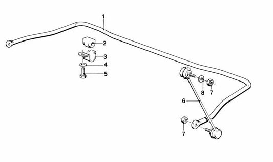 Stabilisatorgummi für BMW Serie 5 E28 (OEM 31351125350). Original BMW