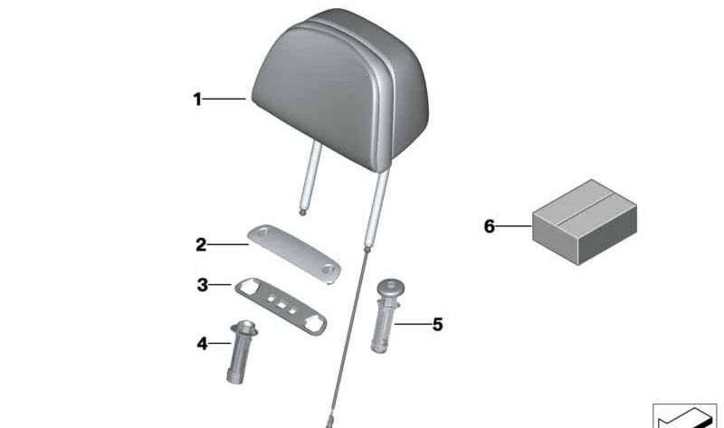 Reposacabezas asiento confort en cuero OEM 52107406067 para BMW G11, G12. Original BMW