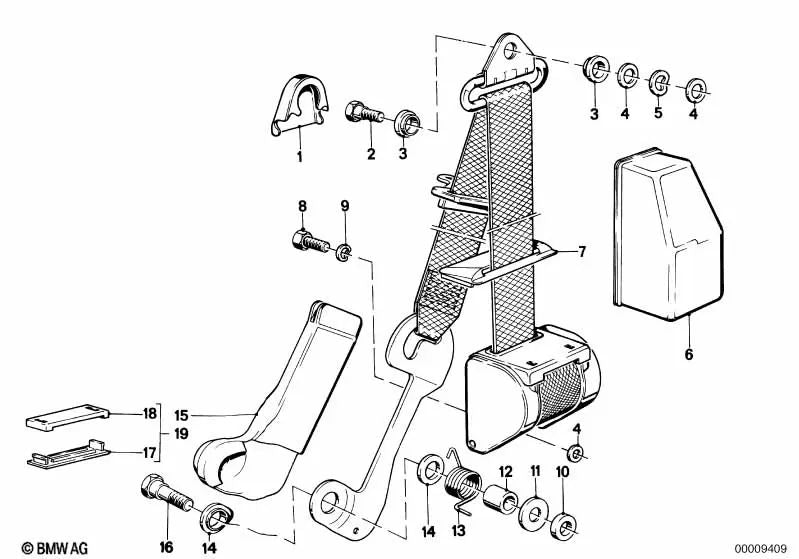 Tapa de cubierta derecha para BMW Serie 3 E21 (OEM 72111845506). Original BMW