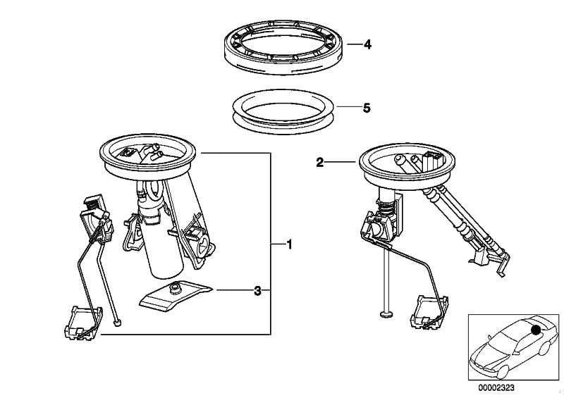 Bomba Gasolina Unidad Alimentadora Derecha Para Bmw E36 . Original Recambios