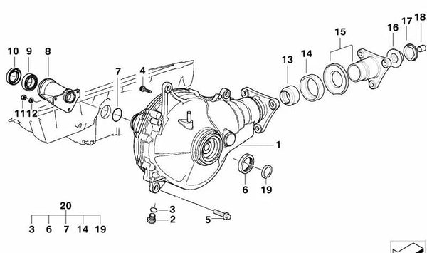 Casquillo de tensor para BMW Serie 5 E34 (OEM 31521212329). Original BMW