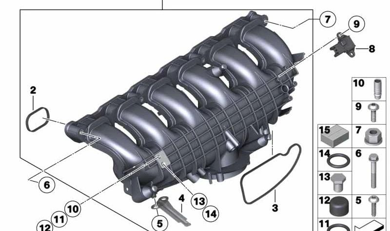 Tornillo para BMW Serie 1 E81, E82, E87, E88, F20, F21, Serie 2 F22, F23, F87, Serie 3 E90, E91, E92, E93, F30, F31, F34, F35, F80, Serie 4 F32, F33, F36, F82, F83, Serie 5 E60, E61, F07, F10, F11, F18, Serie 6 E63, E64, F06, F12, F13, Serie 7 E65, E66, F