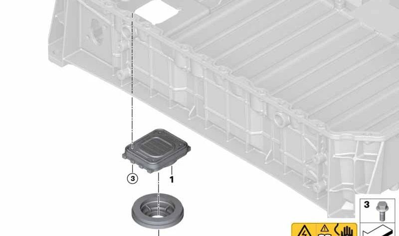 Adaptador Unidad de Desgasificación para BMW X5 F15 (OEM 61257649277). Original BMW