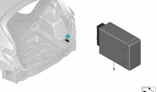 Unità di controllo di sblocco remoto per BMW 2 F45 Series, F46, X1 F48, F49 (OEM 61357464634). BMW originale