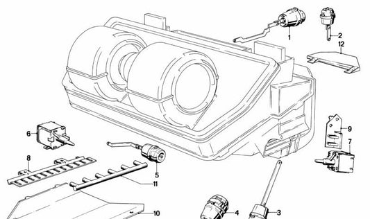 Actuador de mariposa de aire para BMW Serie 7 E23 (OEM 64111367820). Original BMW