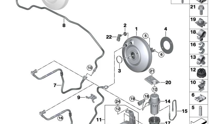 Junta para BMW Serie 1 F20, F21, F40, F52, Serie 2 F22, F23, F44, F45, F46 Serie 3 F30, F31, F34, F35, F80, G20 Serie 4 F32, F33, F36, F82, F83, G22, G23, G26 i I01, I12, I15 X1 F48, F49 X2 F39 Z4 G29 (OEM 34336799318). Original BMW.