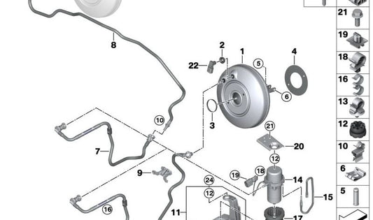 Soporte de Conexión para BMW Serie 1 F40, F70, Serie 2 F22N, F23N, F44, F45, F46, U06, Serie 3 F34N, G20, G21, Serie 4 F32N, F33N, F36N, G26E, G26F, Serie 5 F90, G30, G31, G38, G60, G68, Serie 6 G32, Serie 7 G11N, G12N, Serie 8 F91, G14, G15, G16, i I01,