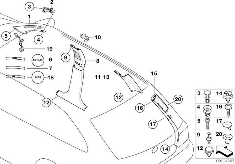 Cubierta Airbag Columna Frontal Para Bmw E46. Original Recambios