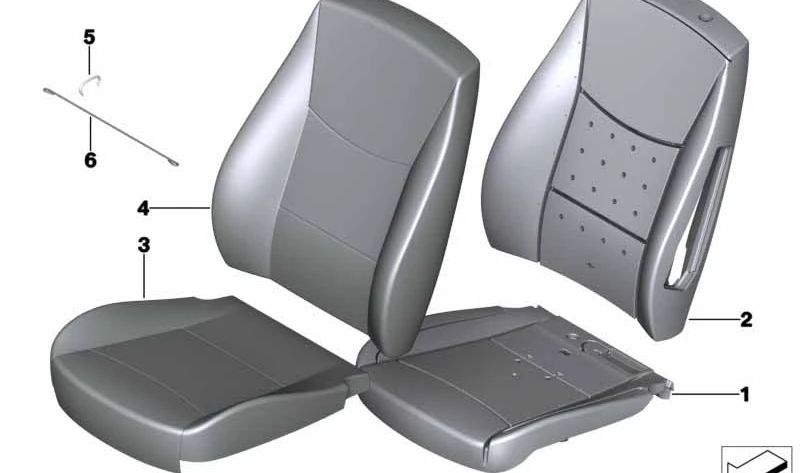 Basic synthetic leather seat cover for BMW X3 F25, X4 F26 (OEM 52107255649). Original BMW