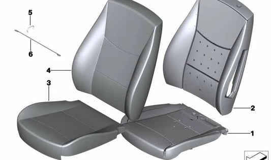 Funda Base Asiento Tela para BMW X3 F25, X4 F26 (OEM 52107255642). Original BMW