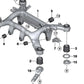 Soporte de goma trasero para BMW Serie 5 G30, G31, G38, Serie 6 G32, Serie 7 G11, G12, X3 G01, X4 G02 (OEM 33316868535). Original BMW