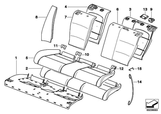 Tapa Tapita Isofix Asiento Trasero Parte Atras Para Bmw E46. Original Recambios