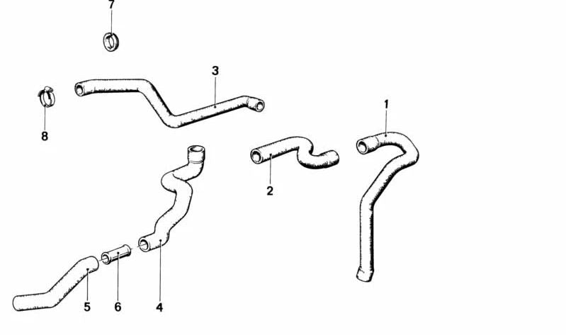 Manguera de Retorno para BMW Serie 7 E23 (OEM 64211364801). Original BMW