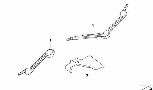 Fuelle de goma portón trasero izquierda para BMW E91 (OEM 61136959367). Original BMW.