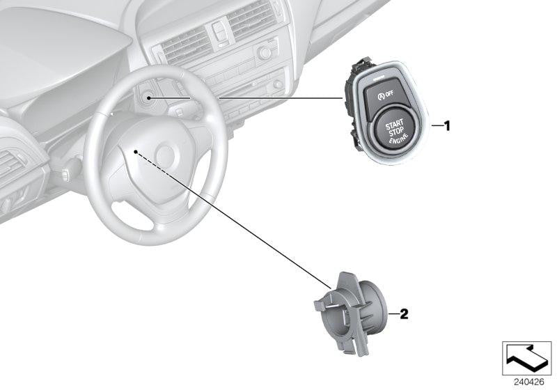 Interruptor Arranque/Parada Start/Stop Para Bmw F45 Active Rer F46 Gran F48 . Original Recambios