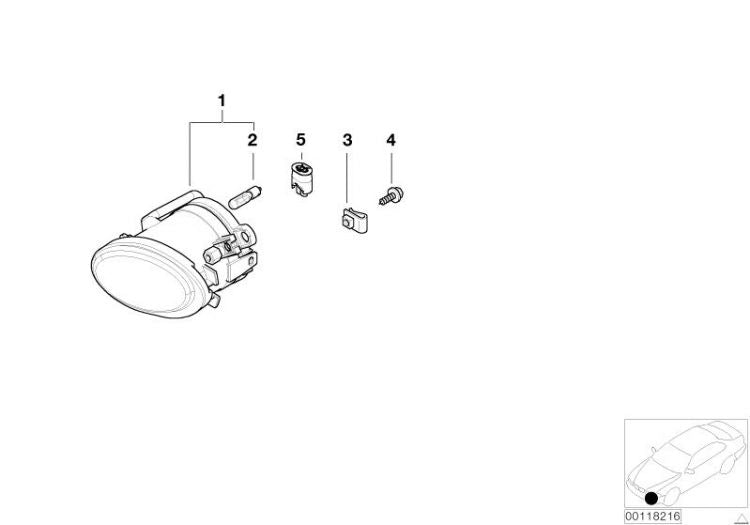 Faro Antiniebla Para Frontal M Bmw E39 E46. Original Recambios