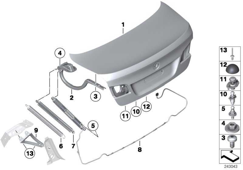 Muelle De Tensión Portón Trasero Para Bmw F10 Serie 5 . Original Recambios