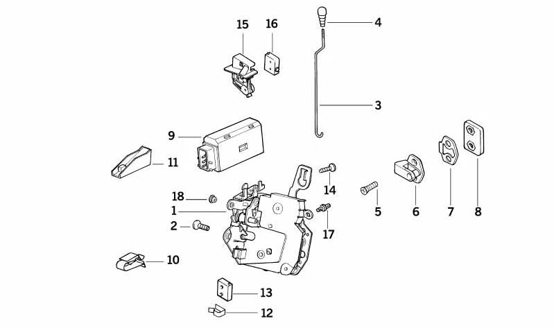 Trava de cunha para vários modelos/séries BMW (OEM 51218399245). BMW original