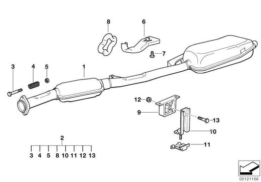 Silenciador Adicional Para Bmw E36. Original Recambios