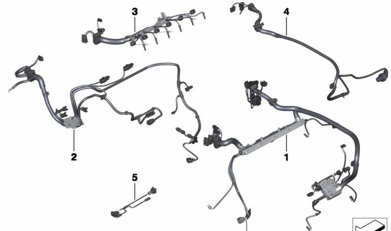 Kabelbaum-Motor für BMW 7er F01, F02 (OEM 12517591567). Original BMW