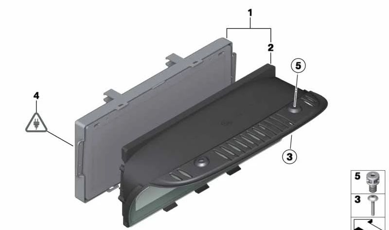 On-board monitor 8.8" for BMW E90, E60, E63 (OEM 65829211971). Original BMW