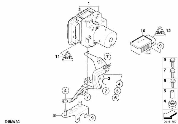 Soporte de Hidroagregado para BMW Serie 5 E60N, E61N Serie 6 E63N, E64N (OEM 34516774677). Original BMW.