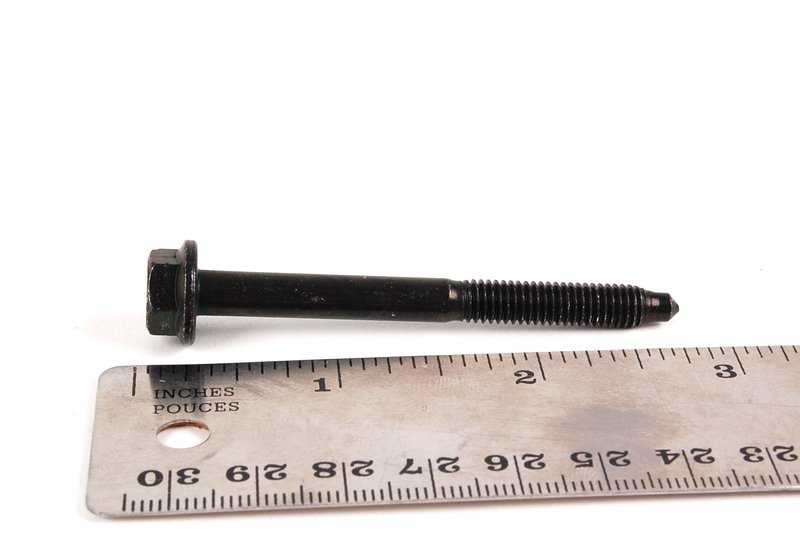 Hexagonal screw with washer Oem 11131435807 for BMW E36, E46, E39, E60, E61, E38, E65, E66, E83, E53, Z3, E85. Original BMW.