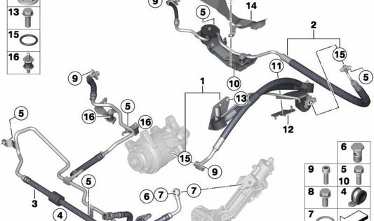 Soporte trasero del cárter de aceite OEM 32416772332 para BMW E70, E71. Original BMW.