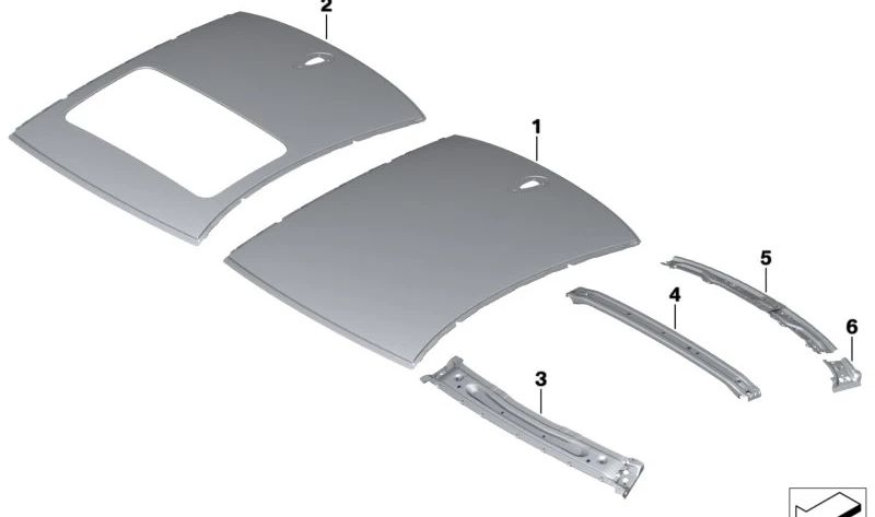 Refuerzo Marco Ventanilla Trasero Superior Izquierda para BMW Serie 4 G22, G22N, G82, G82N (OEM 41009879797). Original BMW