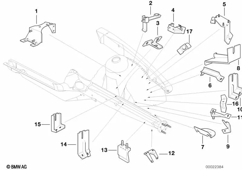 Soporte del Filtro de Combustible para BMW Serie 3 E36 (OEM 41148144159). Original BMW