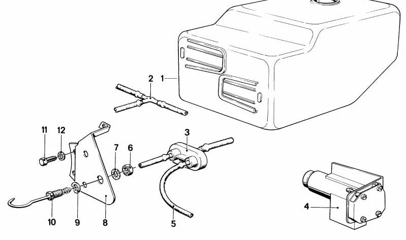 Bomba de água para pára -brisa OEM 61671359117 para BMW E21. BMW original.