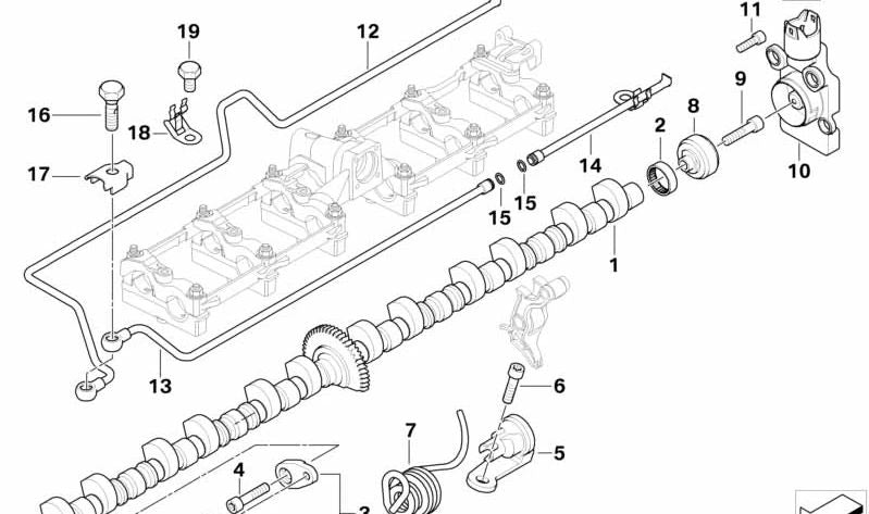 Resorte de torsión para BMW Serie 7 E65, E66 (OEM 11377504774). Original BMW