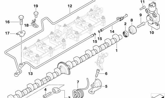 Resorte de torsión para BMW Serie 7 E65, E66 (OEM 11377504774). Original BMW