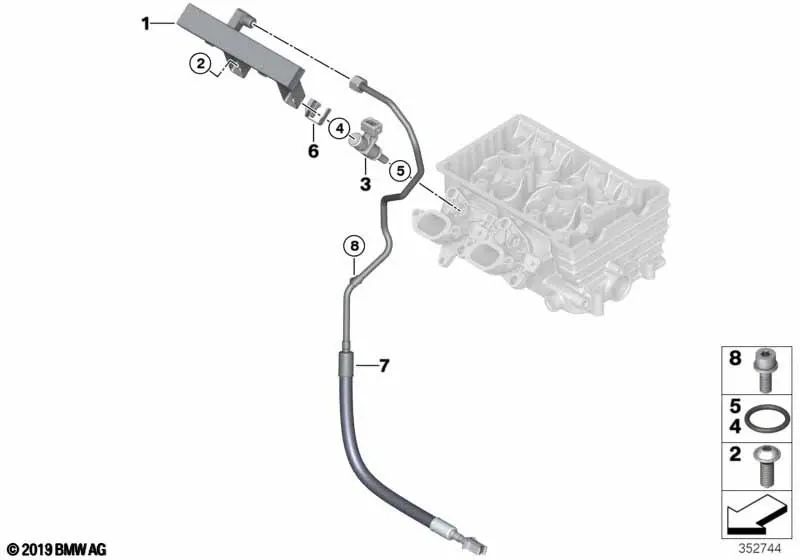 Einspritzventil for BMW i I01, I01N (OEM 13538535876). Genuine BMW.