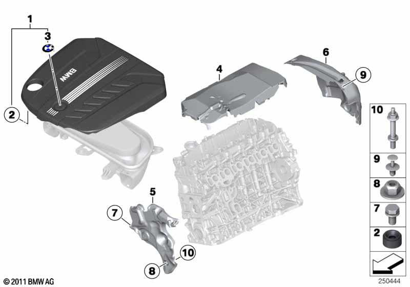 Tapa Motor Para Bmw F30 () F31 F34 Gt (Gran Turismo) F32 F33 F36 ) . Original Bmw. Recambios