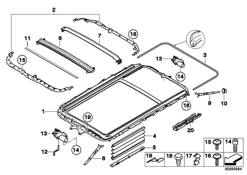 Fuelle Junta Goma Techo Solar Para Bmw E61 E53 E70 . Original Recambios