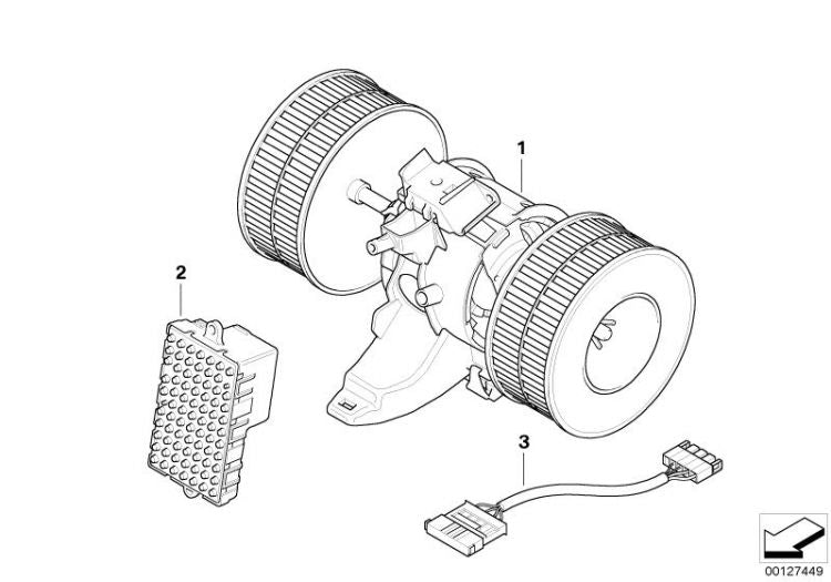 Soplador Ventilador Para Bmw E60 E61 E63 E64. Original Recambios