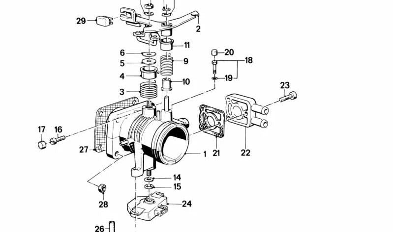 Throttle switch for BMW E28, E34 (OEM 13541710560). Genuine BMW