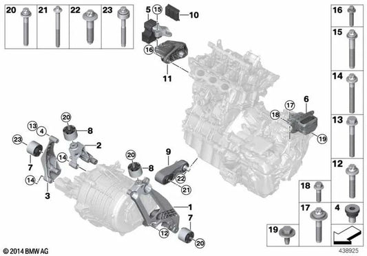 Adaptador para BMW I12, I12N, I15 (OEM 22116857564). Original BMW.