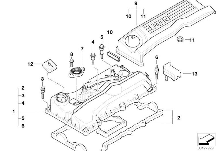 Tapa Cubierta Motor Para Bmw E87 E46 E90 E91 E83 E85. Original Recambios