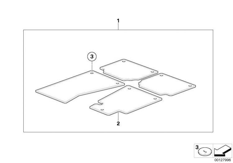 Juego De Alfombrillas Originales Bmw Velours Beige Para X5 E53. Original Recambios