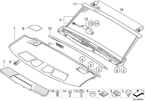 Persiana Cortinilla Solar Eléctrica Trasera Para Bmw Serie 7 E65. Original Recambios