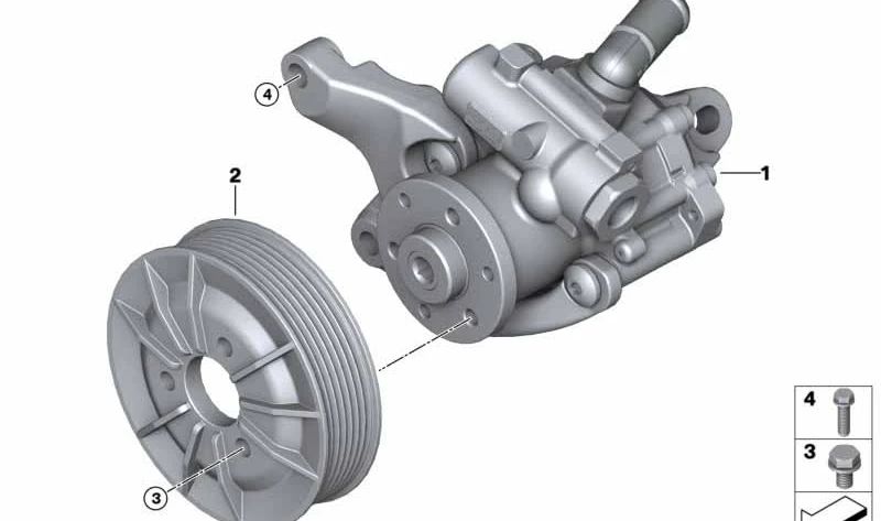 Polea para BMW Serie 1 E82, E88 Serie 3 E90, E91, E92, E93 (OEM 32427553955). Original BMW