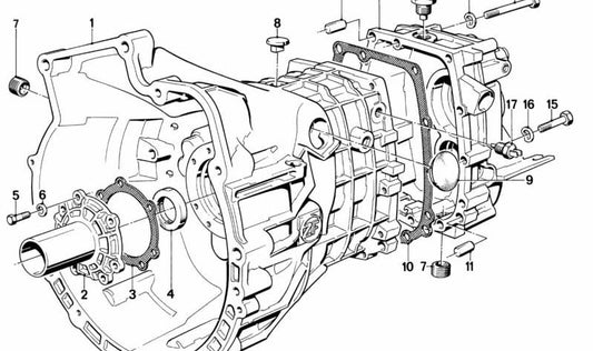 Tapa de caja de cambios OEM 23111224691 para BMW E30, E28, E34. Original BMW.